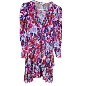 SUNCOO Paris Robe Cedia Floral Dress Long Sleeve‎ Women's Size S T1